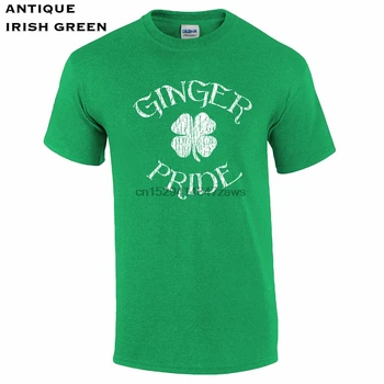 041 Ginger Pride графика Мъжка тениска червенокоса Ирландски леприкон Св. Патрик късмет