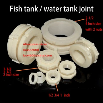 1/2 3/4 1 1-1/4 1-1/2 2 3 инча BSPT риба резервоар за вода съвместна вътрешна резба свързване кранче басейн кофа скоба гайка пластмаса ABS