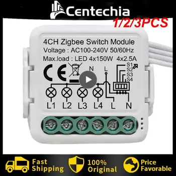 1/2/3PCS Tuya Smart 3.0 Switch Module 10A Smart Home Breaker 1 2 3 4 Gang поддържа двупосочен контрол работи с Alexa