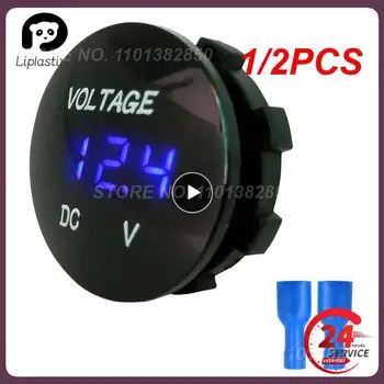 1/2PCS 12V-24V Mini Digital Voltage Car Motorcycle LED Meter Battery Capacity Display Voltmeter Ammeter For Car Auto Motorcycle