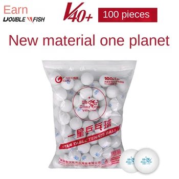 100 бр дуле риба колоритен Нови материали Пластмасови тенис на маса топка за пинг-понг топки ABS 40+ за робот