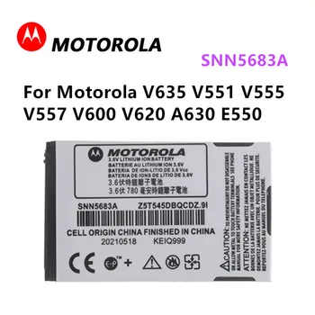 100% оригинална батерия за подмяна на мото SNN5683A за Motorola V635 V551 V555 V557 V600 V620 A630 E550 батерия