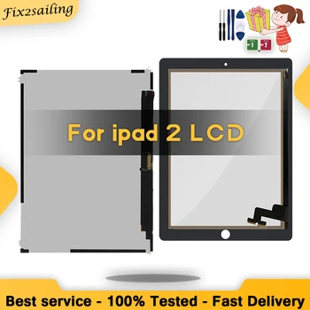 100% тестван За iPad 2 2-ри A1395 A1396 A1397 сензорен екран дигитайзер панел LCD дисплей екран замяна за iPad 2 LCD или докосване