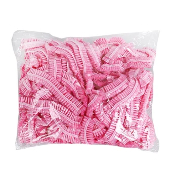 1000Xset розова шапка за душ за еднократна употреба дами водоустойчив спа салон хотел цвят на косата баня