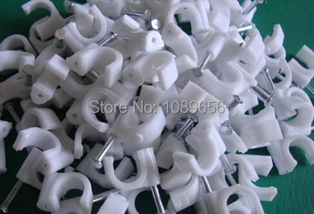 100PCS 20MM кръг щипка за нокти кръг кабелни клипове кабел нокти щипки