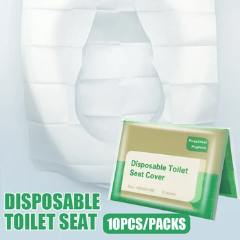 10Pcs еднократна хартия тоалетна седалка покрива къмпинг Loo wc бактерии доказателство покритие за пътуване / къмпинг баня