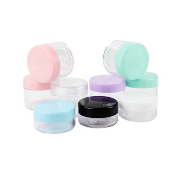 10Pcs/Комплекти 10g 15g 20g пластмасови козметични буркани с капак празни пътуване за многократна употреба бутилка за лице крем за устни балсам контейнери