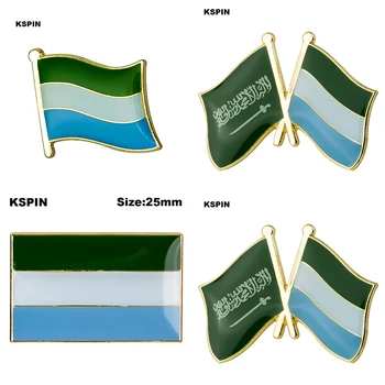 10pcs много Сиера Леоне флаг Laple значка значка брошка