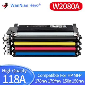 118A тонер съвместим тонер касета за hp W2080A W2081A W2082A за HP цветен лазер 150a / 150nw MFP 178fnw / MFP 179fnw принтер