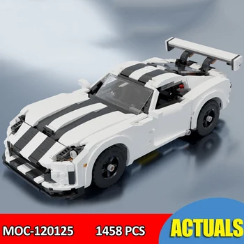 1254pcs MOC-12015 бял супер спортен автомобил Mocdodger Viper съвместим 10295 блокове тухли образователни пъзел играчки рожден ден