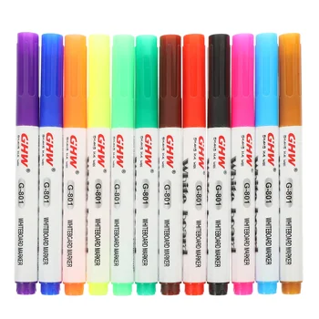 12Pcs преносими маркери за бяла дъска Детски писалки за рисуване на деца Пластмасови химикалки за рисуване на вода за училище