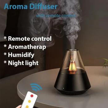 150ML Ароматен дифузьор за домашна ароматерапия Дифузьор на етерично масло Аромат за стая Дистанционно управление Овлажнител за въздух Коледен подарък