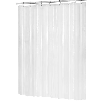 180Cmx180cm пластмасова Peva водоустойчива завеса за душ прозрачна бяла прозрачна завеса за баня луксозна завеса за баня с куки