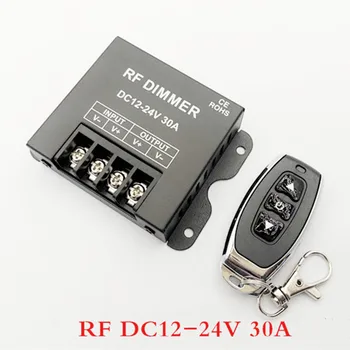 1CH LED димер DC12V-24V 8A 20A 30A 3Key LED едноцветен димер контролер с RF безжично дистанционно за едноцветна LED лента