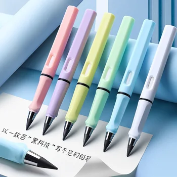 1Pcs 12 цвята изкуство живопис моливи неограничен писане вечен молив изтриваеми цветни писалка не мастило писалка деца Kawaii канцеларски материали