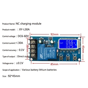 1PCS DC 6-60v 30A съхранение батерия зареждане контролен модул защита съвет зарядно устройство време превключвател LCD дисплей XY-L30A