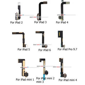 1Pcs порт за зареждане Flex кабели за iPad 2 3 4 5 6 Pro 9.7 Min1 2 3 4 USB зарядно устройство конектор зареждане Flex кабел резервни части