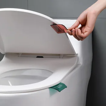 1Pcs Творчески прозрачни повдигачи на тоалетни седалки Избягвайте да докосвате Санитарна тоалетна седалка капак дръжка капак повдигач