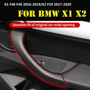 1X За BMW X2 F39 2017-2020 X1 F48 F49 2016 2017 2018 2019 2020 Интериорна врата дръжка капак тапицерия подмяна
