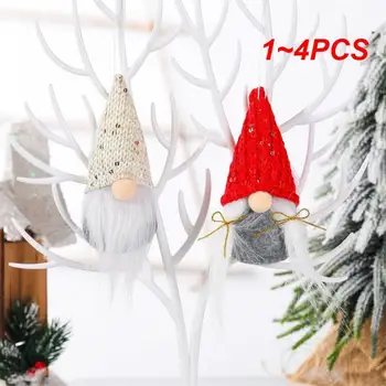 1~4PCS Коледа малък сладък Дядо Коледа дърво висящи орнамент декорация за дома Navidad висулка подаръци Честита Нова Година 2022