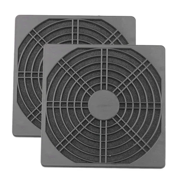 2 бр. Прахоустойчив предпазител на вентилатора ABS Компютърна вентилаторна решетка 120mm вентилаторен филтър Мрежеста мрежа за капак на вентилатора без инструменти