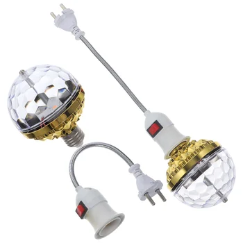 2 комплекта Plug In Disco Ball Light Въртяща се диско крушка с държач Eu Plug