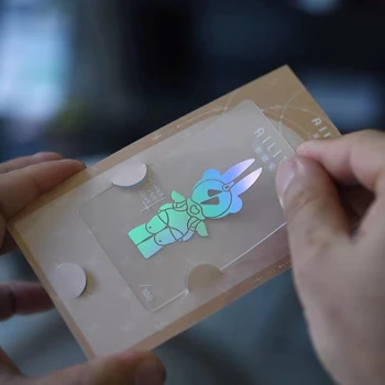 200pcs прозрачни пластмасови карти със златно фолио ясно водоустойчив PVC за промоция на подаръци