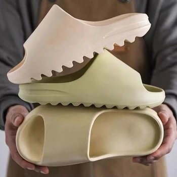 2022 Унисекс вълна единствена fahione платформа чехли Мъжки неплъзгащи се дизайнерски обувки в плътен цвят Летни плажни сандали от пяна мъжки