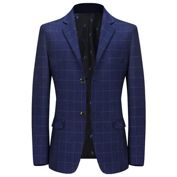2023 Пролет и есен Нов мъжки ежедневен костюм палто карирана мода бизнес Еднореден костюм Топ палто
