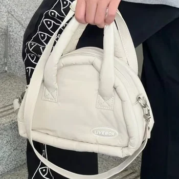 2024 Сладки сладки чанти за жени Пухкави меки облаци Casual Crossbody чанта Harajuku 2023 стил лято нова мода рамо чанта