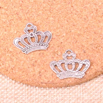 20pcs Imperial Royal Crown Charms Метални висулки за гривна и колие Бижута DIY ръчно изработени 22 * 18mm