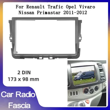 2din кола Радио фасция кола ремонт рамка панел DVD плейър панел за Renault Trafic Opel Vivaro Nissan Primastar 2011+