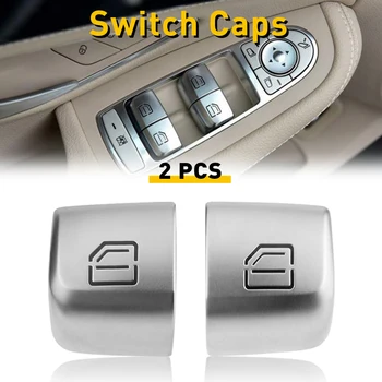 2Pcs За Mercedes-Benz S GLC C Class 2013 2014 2015 2017 2021 W222 прозорец превключвател бутон капак капачка стъкло асансьор контрол аксесоари