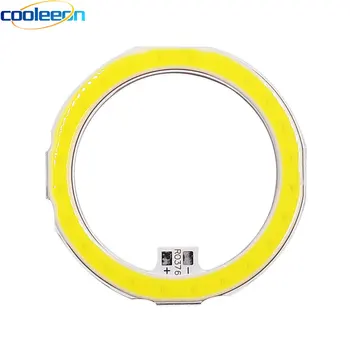 2pcs кръгъл COB LED пръстен светлина чип 12V 4000K естествен бял цвят RA 80 37.5mm кръгла 6W LED лампа за DIY камера за автомобилно осветление