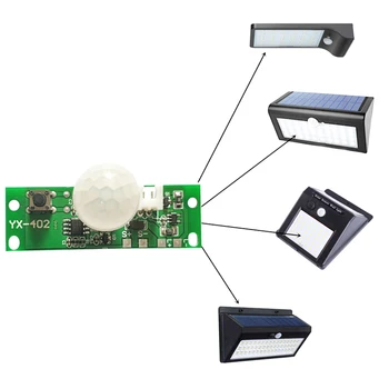 3.7V слънчева лампа платка контрол сензор модул инфрачервен панел контролер