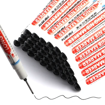 3 бр/комплект дълги маркери за глава Баня дървообработваща декорация многофункционален дълбок отвор маркер писалка комплект червено/черно/синьо мастило 9916