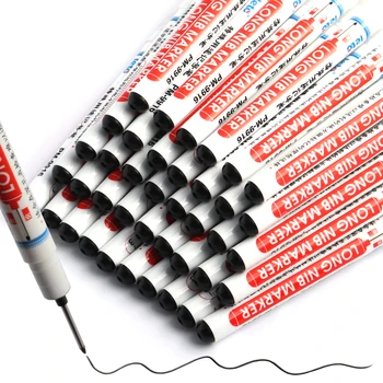3 бр/комплект маркери за дълга глава Баня дървообработваща декорация многофункционален дълбок отвор маркер писалка комплект червено/черно/синьо мастило 9916