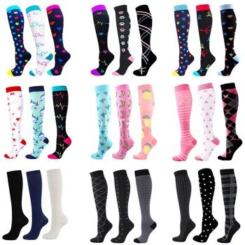 3 чифта спортни чорапи за бягане компресия чорапи годни за медицински сестри компресия чорапи годни за разширени вени оток диабет