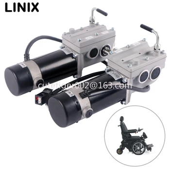 32:1 за електрически мотор за инвалидни колички Linix електрически двигател за инвалидни колички с висок въртящ момент 88mm 24v 340w четка DC мотор с намаляване на предавките