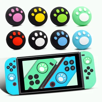 4/8pcs Cat Paw Thumb Stick Grip Cap Cover за PS3 / PS4 / PS5 / Xbox One /Switch контролер Геймпад джойстик случай аксесоари