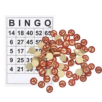 40Pcs класически бинго игра карта бинго карти листове 0 до 75 цифри за възрастни и деца смешно интелектуално развитие играчка