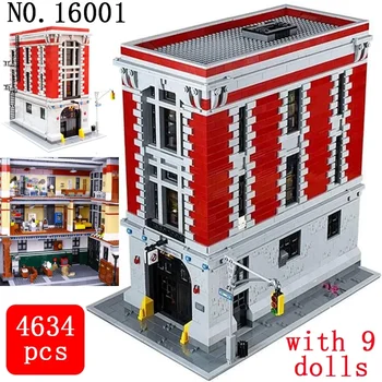 4634Pcs City Street View Ghostbusters Пожарна централа 16001 строителни блокове тухли комплект съвместим 75827 Детски подарък за рожден ден