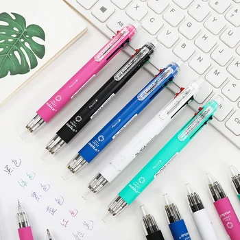 5 В 1 многоцветни химикалки 5 цвята топка писалка 1 автоматичен молив с гумичка за училище офис писане консумативи канцеларски материали