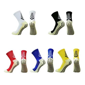 5 чифта Нови футболни чорапи Неплъзгащо се силиконово дъно Спортни чорапи за бягане Спортни чорапи Mid Tube Футбол Баскетбол Чорапи за колоездене Мъже