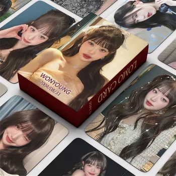 55pcs KPOPIVE Jang спечели млад албум 2024 LOMO карта WonYoung Rei LIZ Leeseo Yujin GAEUL Колекция за момичета Подаръчна пощенска картичка Фото картичка