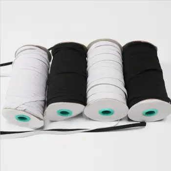 5MM висока еластична лента лента DIY шиене дрехи облекло панталони аксесоари бял черен 8 ~ 44 метра