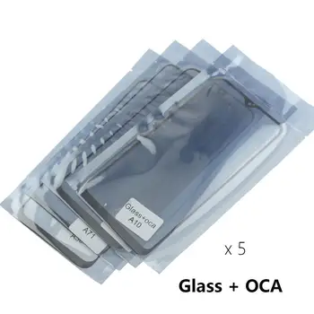 5PCS преден външен екран стъкло OCA лепило за Samsung A10 A20 A30 A40 A50 A70 A51 A71 A10S A30S сензорен панел обектив покритие ламиниране