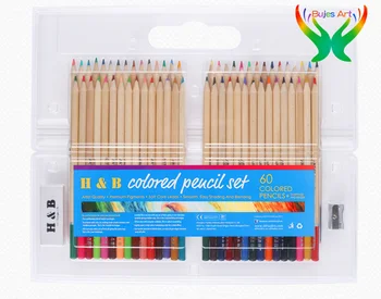 60pc/set скица цветна рисунка молив Професионална четка за изкуство молив възрастни деца учене моливи училище офис консумативи лесен цвят