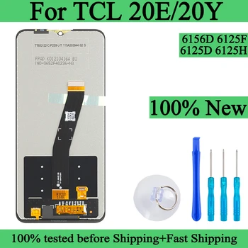 6156D 6125F 6125D 6125H 100% тест Premium LCD за TCL 20E дисплей сензорен екран дигитайзер панел събрание за TCL 20Y с рамка
