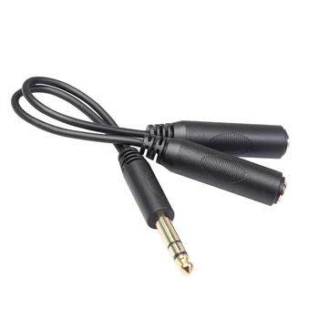 635mm стерео кабел слушалки слушалка аудио кабел микрофон y сплитер адаптер 1 мъжки към 2 женски свързан кабел към лаптоп